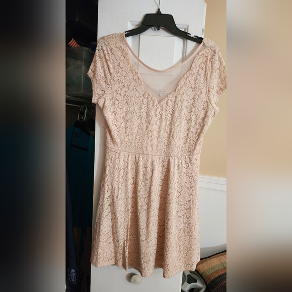 Charlotte Russe Dresses & Skirts - LACE Light Pink Charlotte Russe Mini Dress
